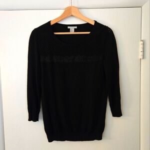 Last Call, Make An Offer! H&M Black Lace 3/4 Sleeve Sweater